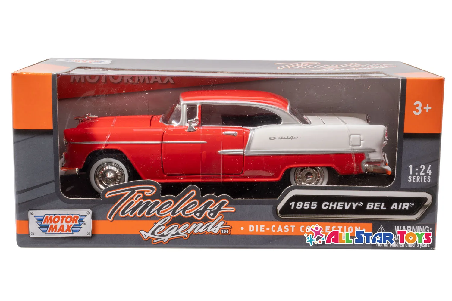 1955 Chevrolet Bel Air 1:24 Diecast Model Motormax 73229