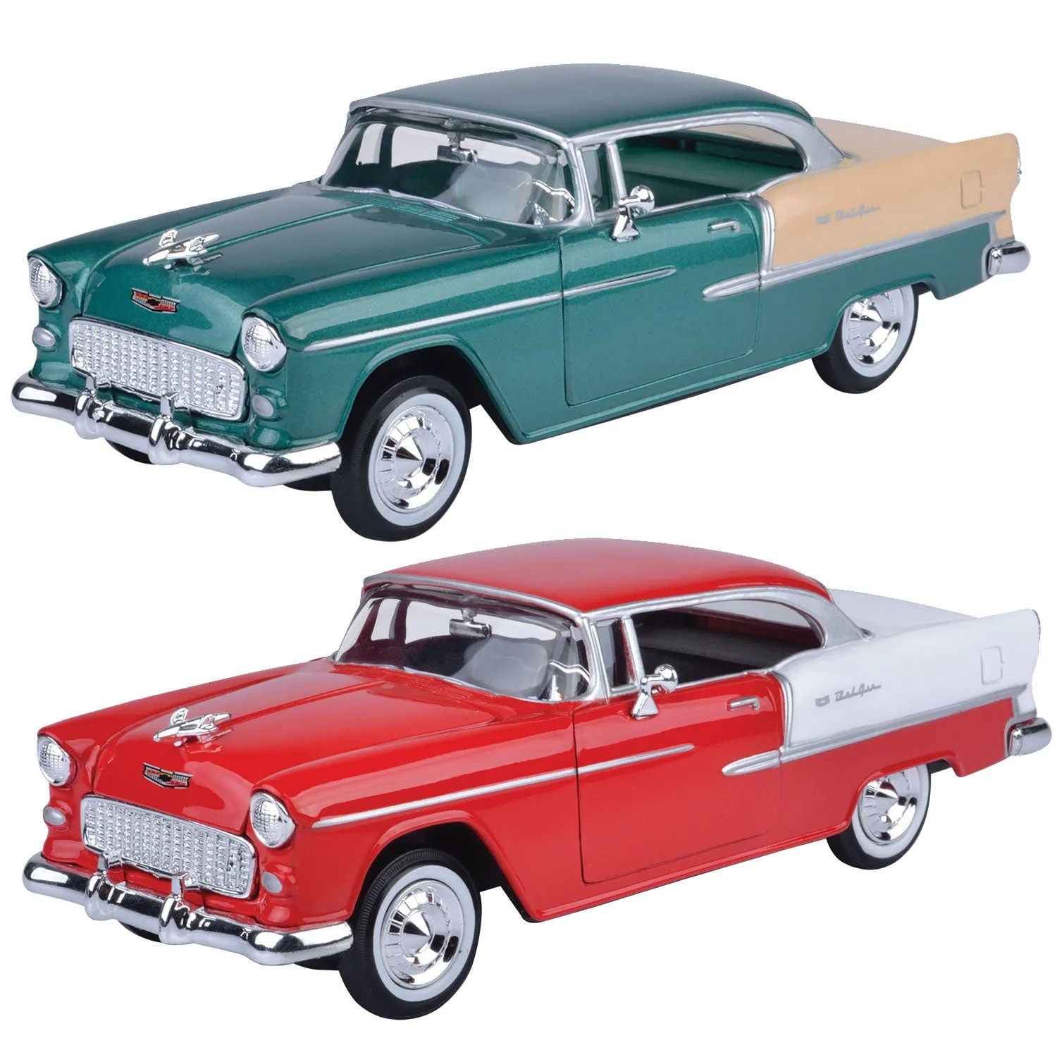 1955 Chevrolet Bel Air 1:24 Diecast Model Motormax 73229