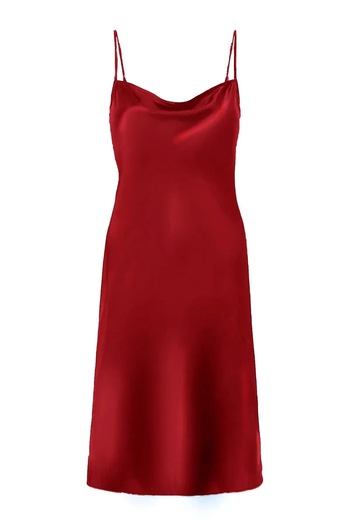60s Silk Cowl Mini Slip Dress - Charmeuse Silk