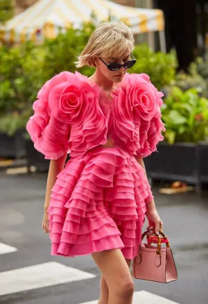 Aje Amour Ruffle Mini Dress