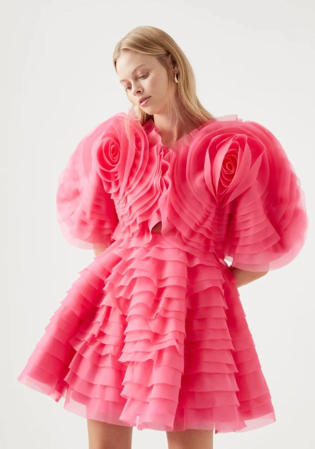 Aje Amour Ruffle Mini Dress