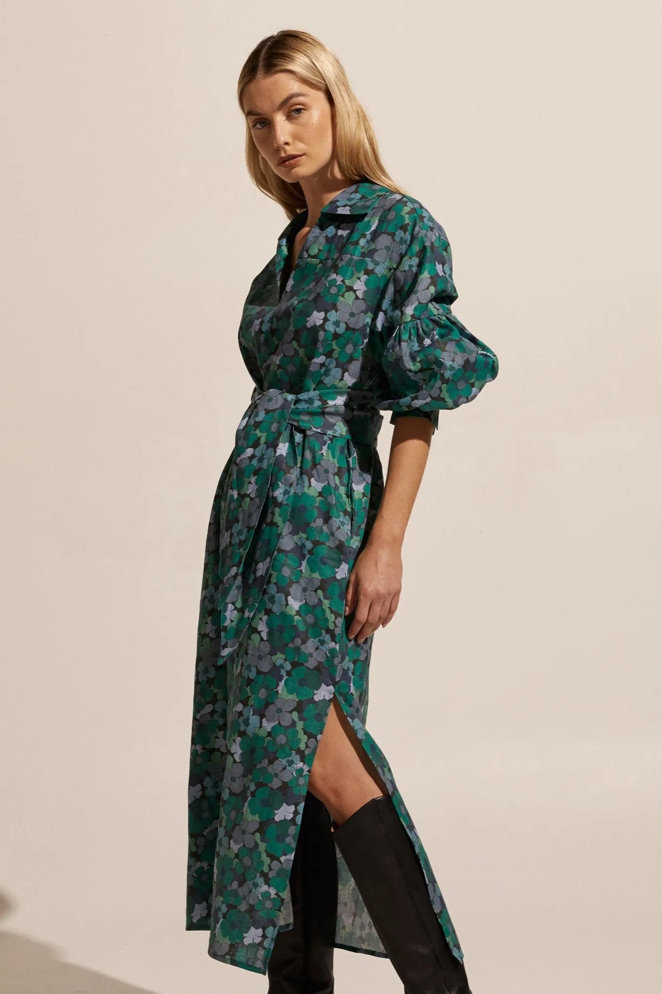 Beeline Dress in Juniper Floral