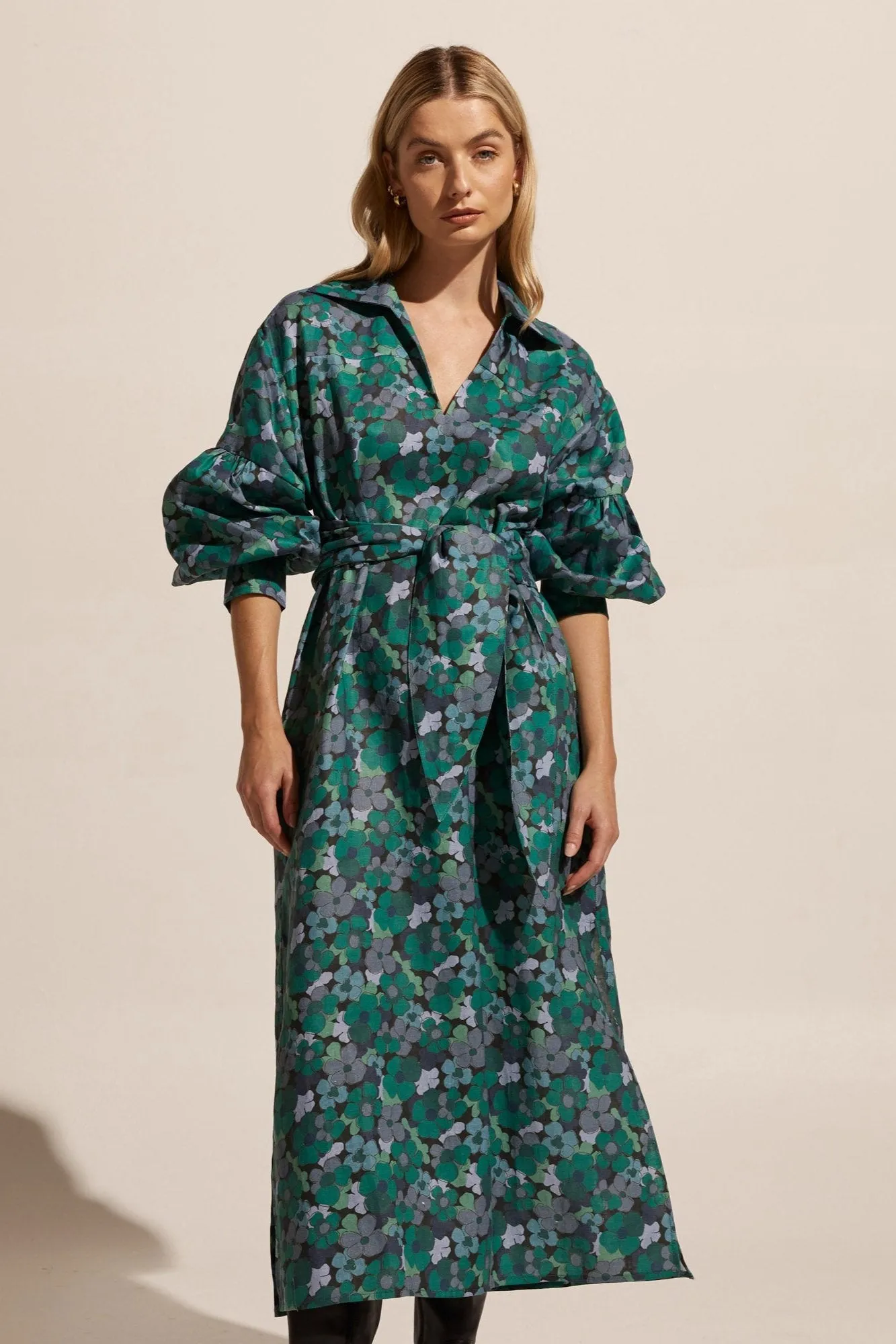 Beeline Dress in Juniper Floral