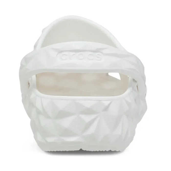 Crocs Classic Geometric Clog White Adults NOT RETURNABLE