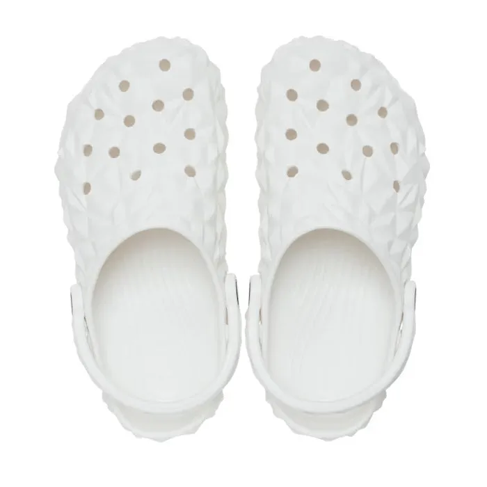 Crocs Classic Geometric Clog White Adults NOT RETURNABLE