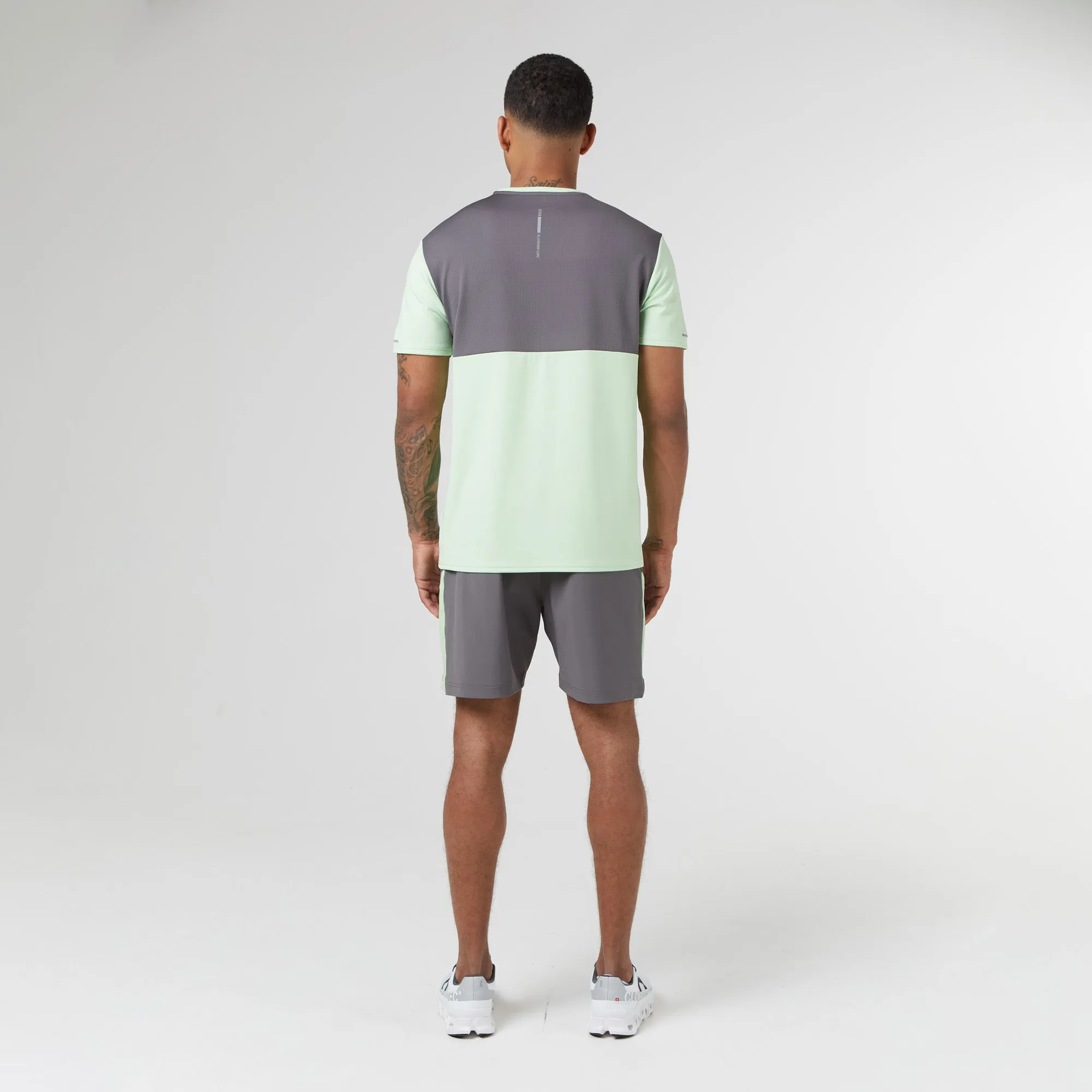 Cut & Sew Training Twinset | Lime Charcoal