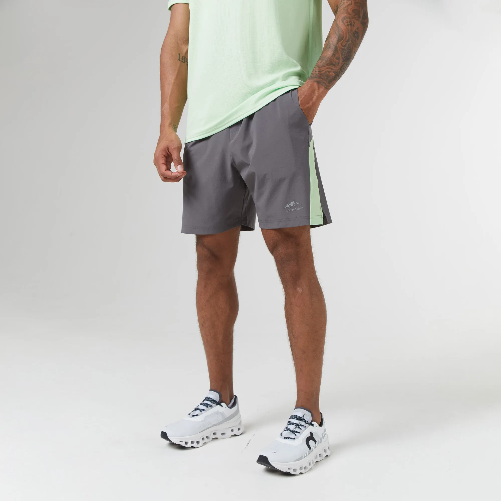 Cut & Sew Training Twinset | Lime Charcoal
