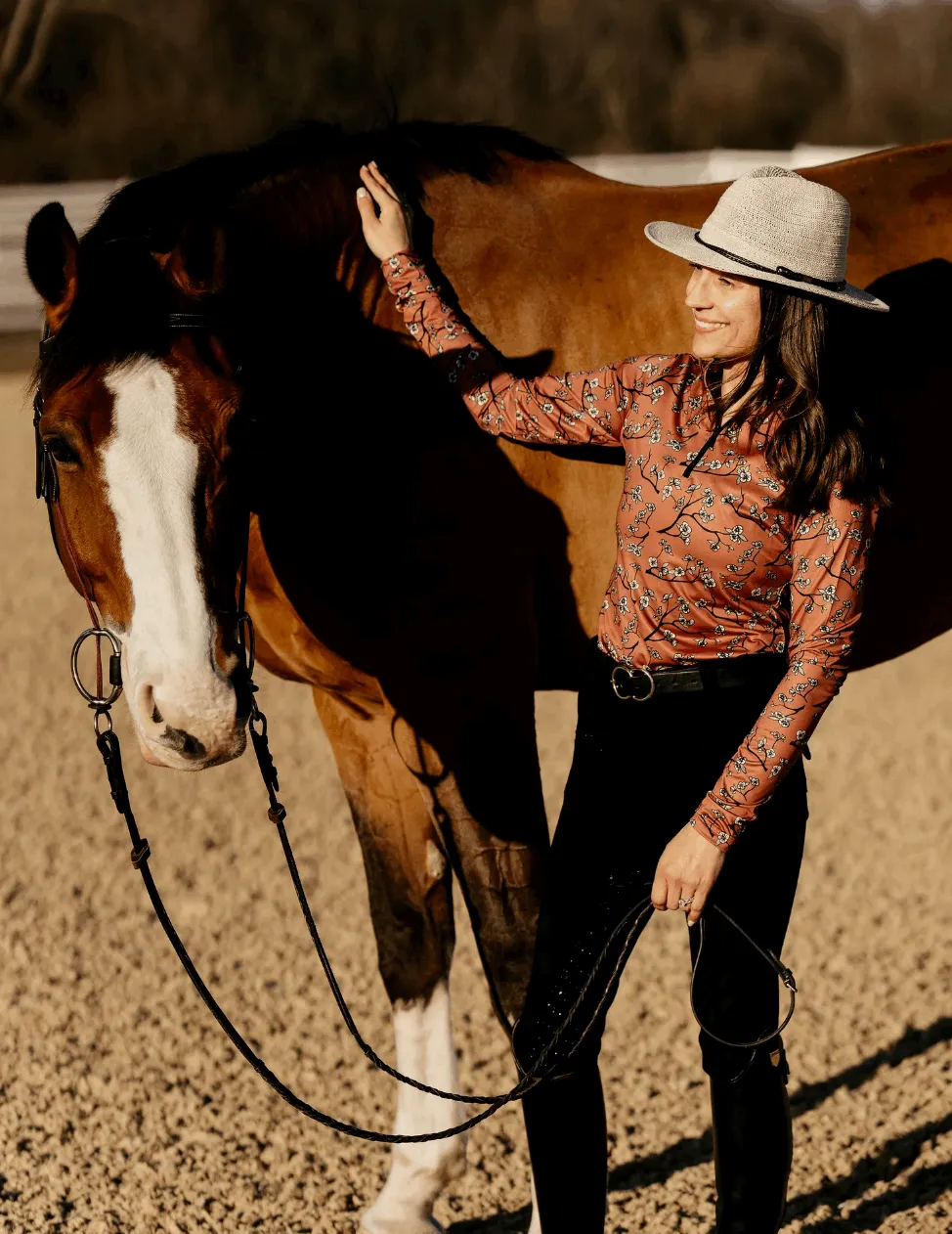 Deinhardt Designs Heather Long Sleeve Training Shirt. UPF 30 