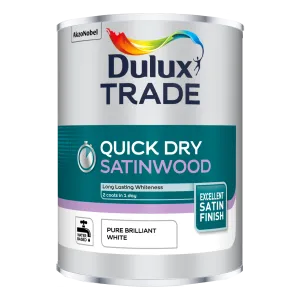 Dulux Trade Pure Brilliant White Quick Dry Satinwood