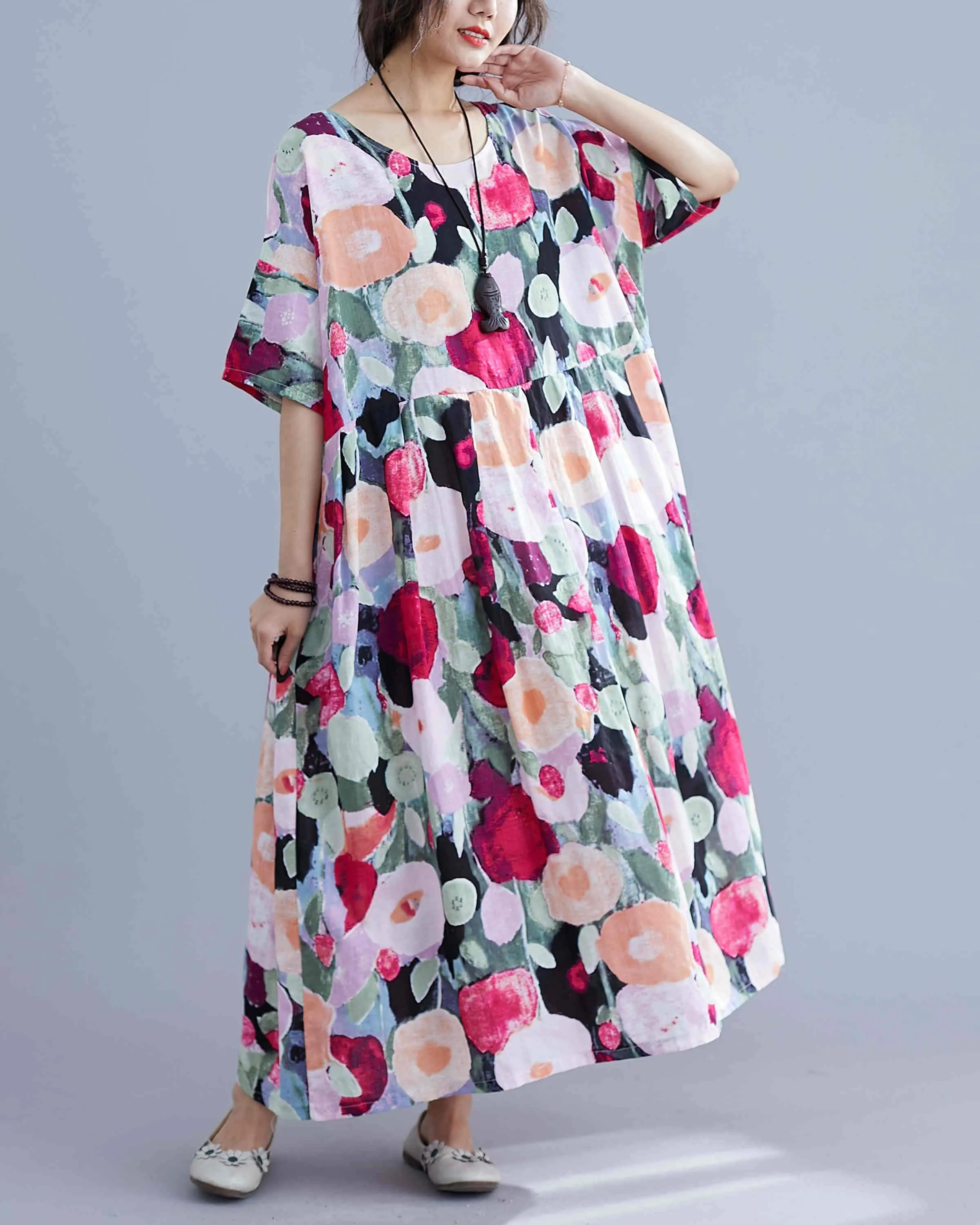 ellazhu Crewneck Midi Dresses GA2267