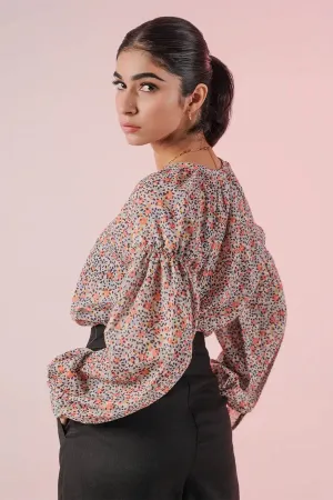 Floral Blouse Shirt For Women - Rust