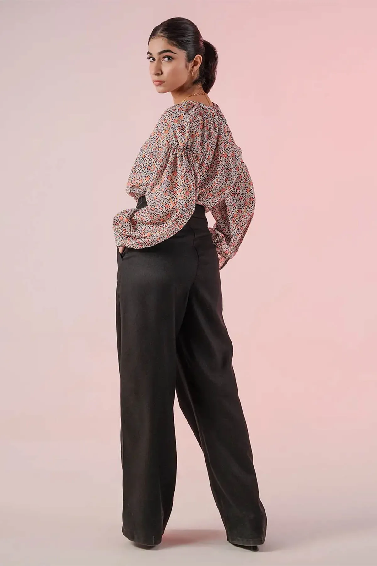 Floral Blouse Shirt For Women - Rust