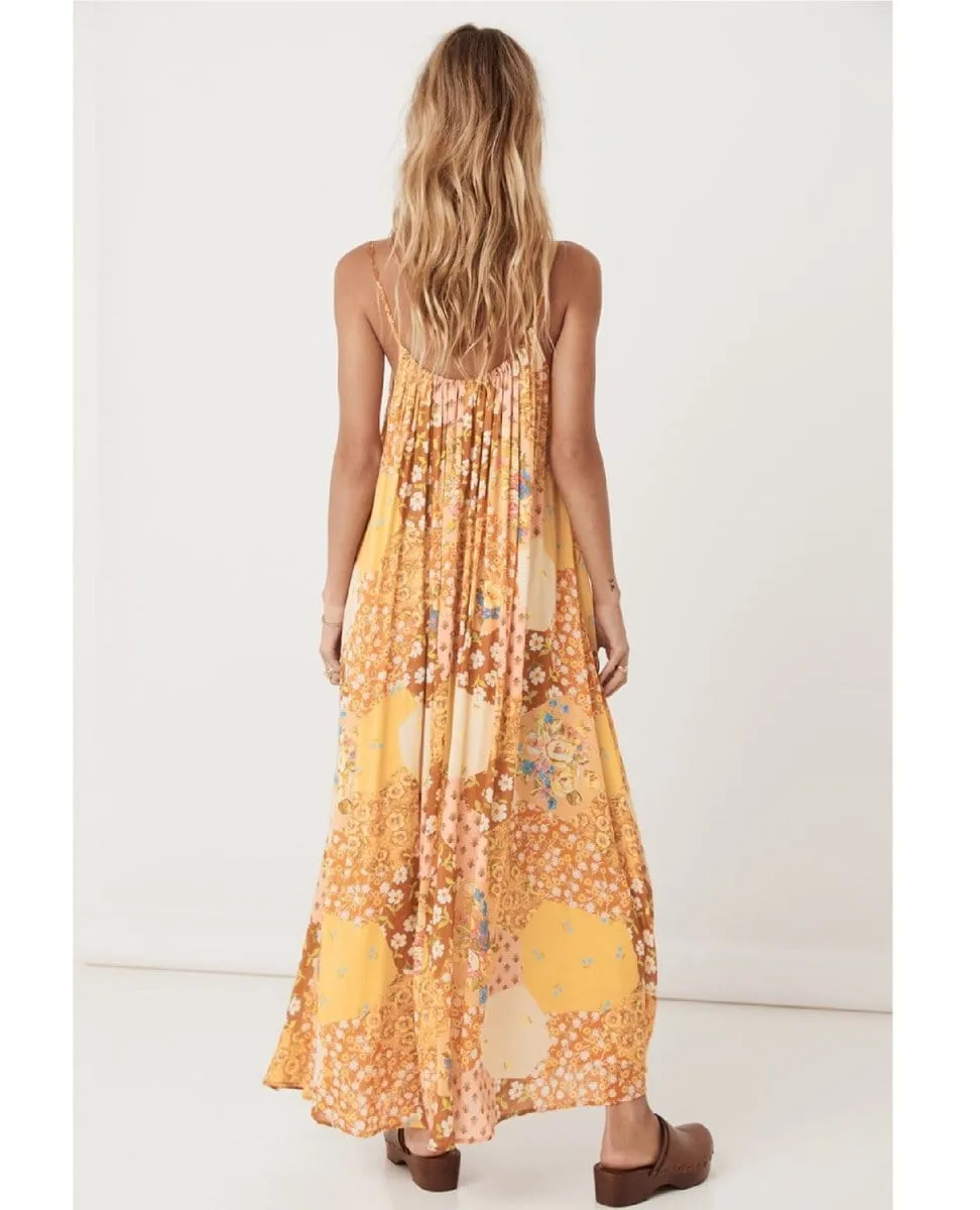 Freda Strappy Maxi Dress Amber