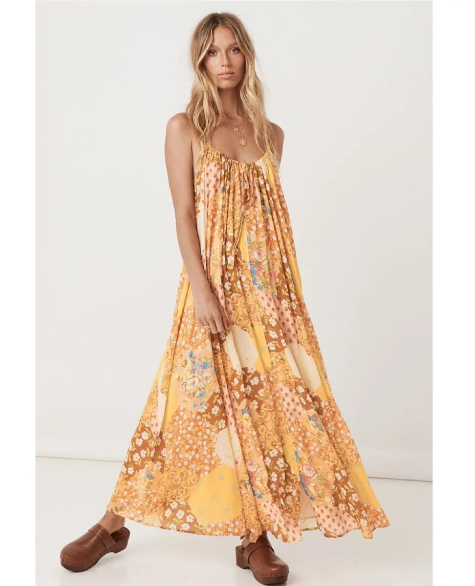 Freda Strappy Maxi Dress Amber