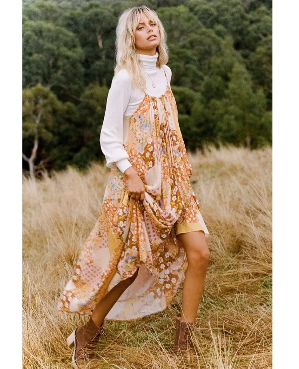 Freda Strappy Maxi Dress Amber