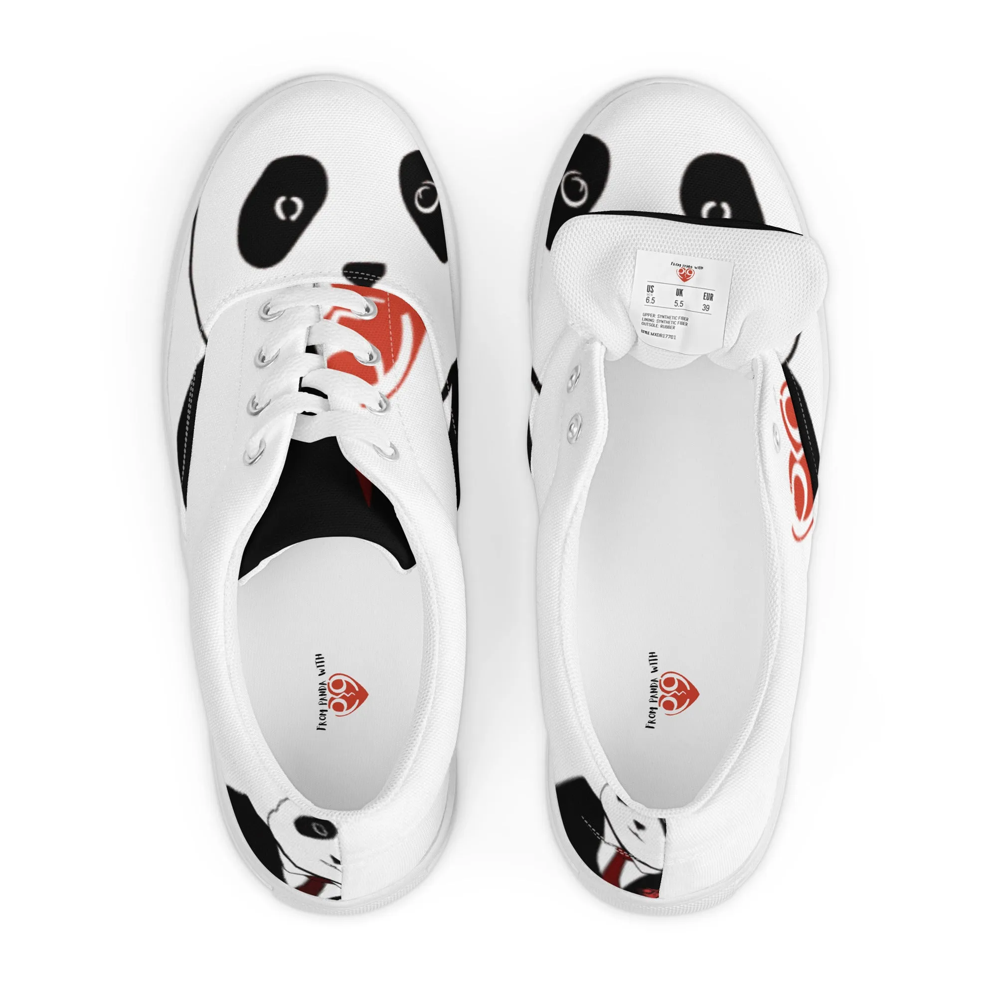 Happy Panda Men’s lace-up canvas shoes