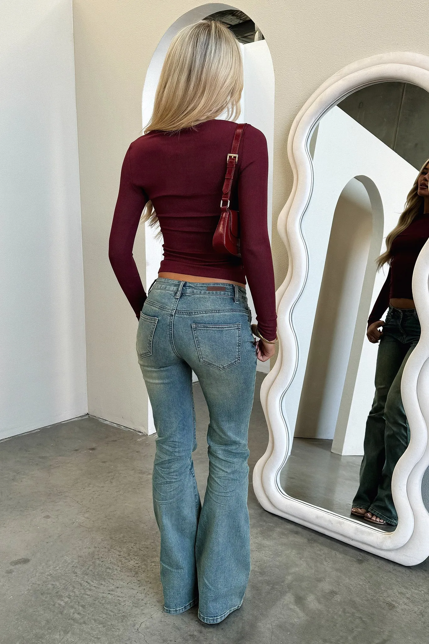 Jaylee Long Sleeve Tee - Wine