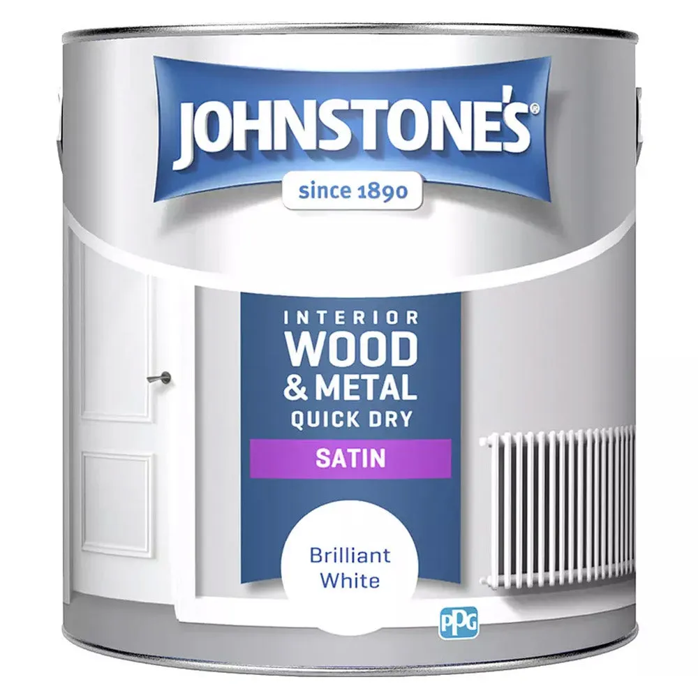 Johnstone's Quick Dry Satin Brilliant White Paint
