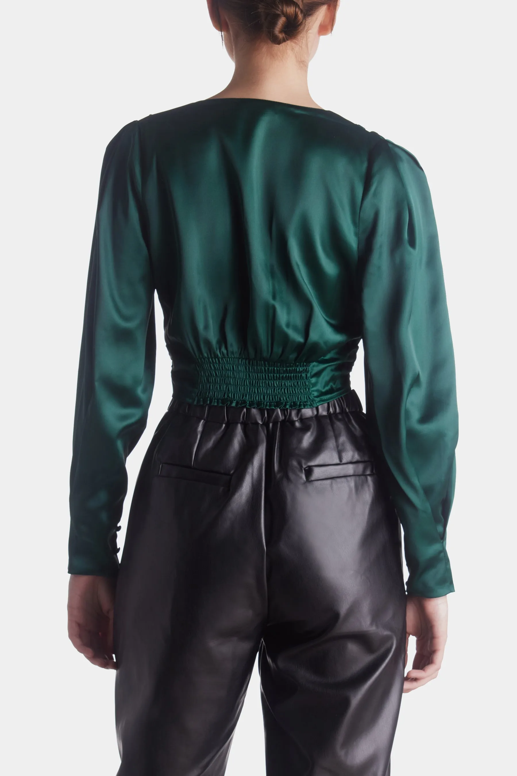 Long Sleeve Satin Top