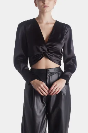 Long Sleeve Satin Top