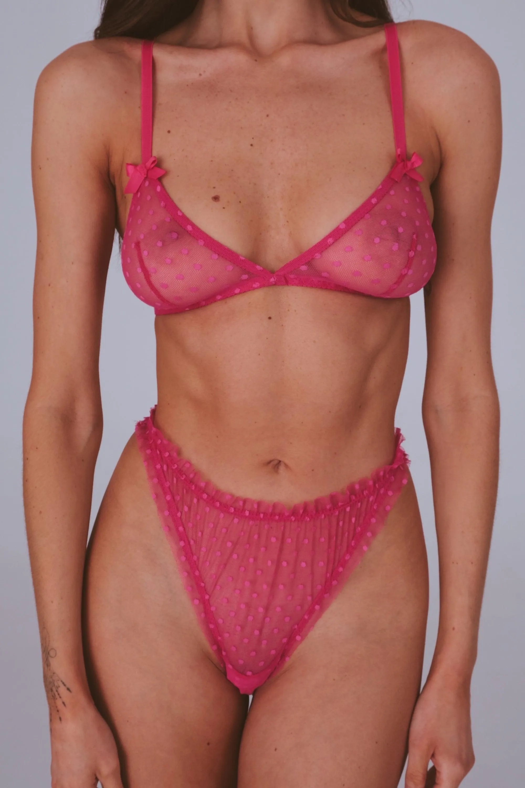 Mimi Fuchsia dots soft bra