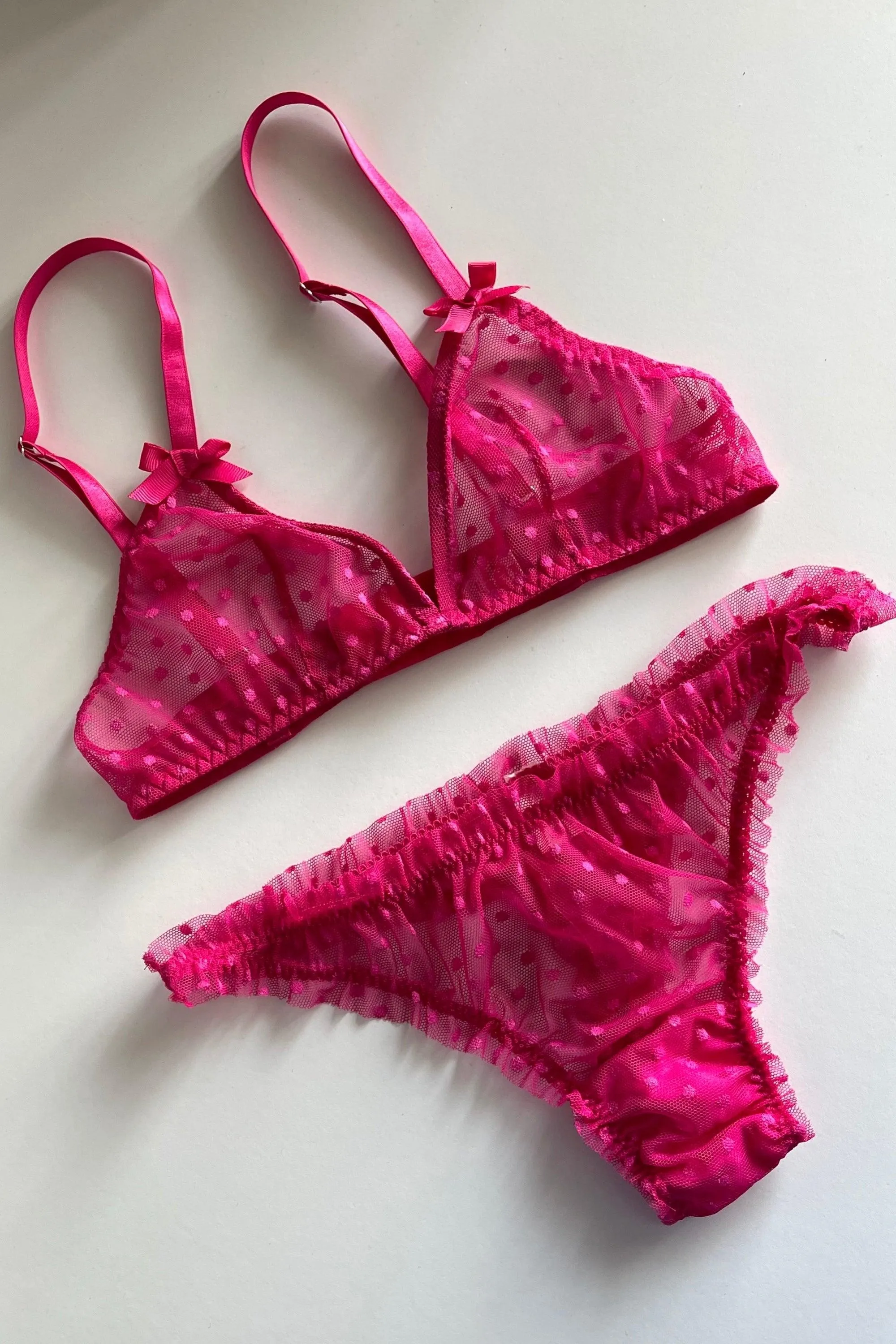 Mimi Fuchsia dots soft bra
