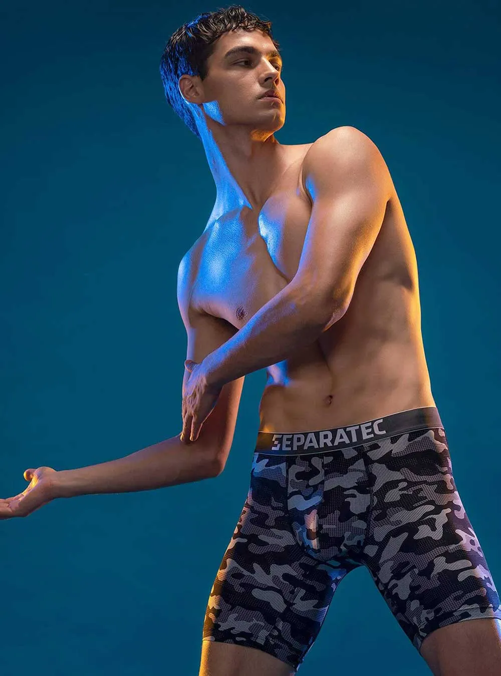 Moisture Wicking Camo Quick Dry 8 inches Boxer Briefs