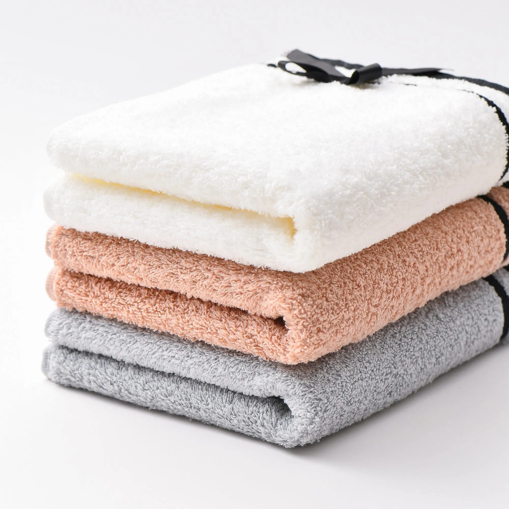Quick Dry Face Towel Ribbon Gray