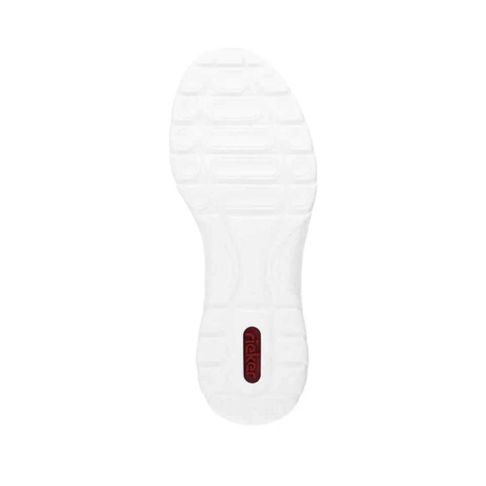 RIEKER CORK SOLE PERFED SNEAKER WHITE MULTI - WOMENS