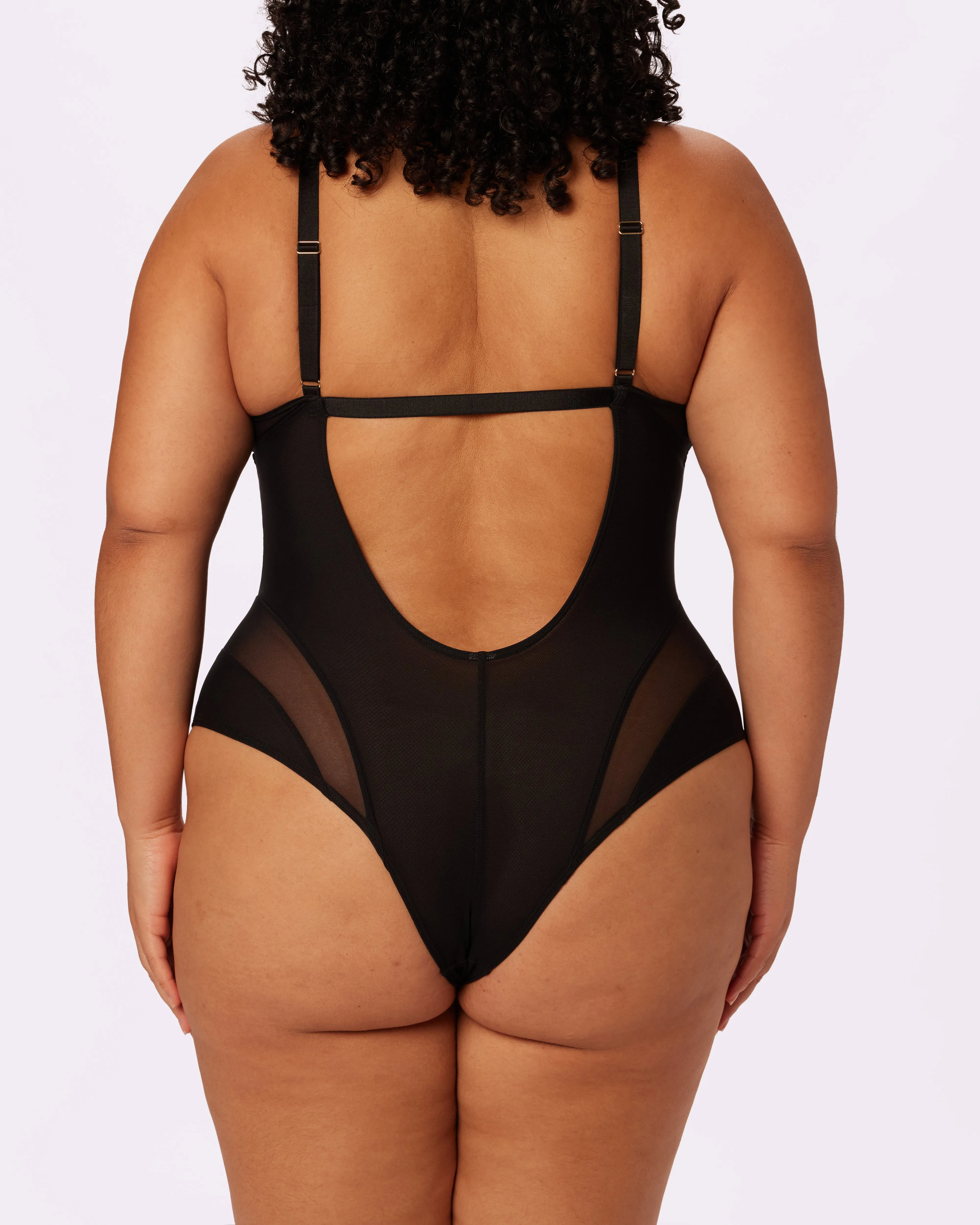 Sheer Contour Cutout Bodysuit | Silky Mesh | Archive (Eightball)