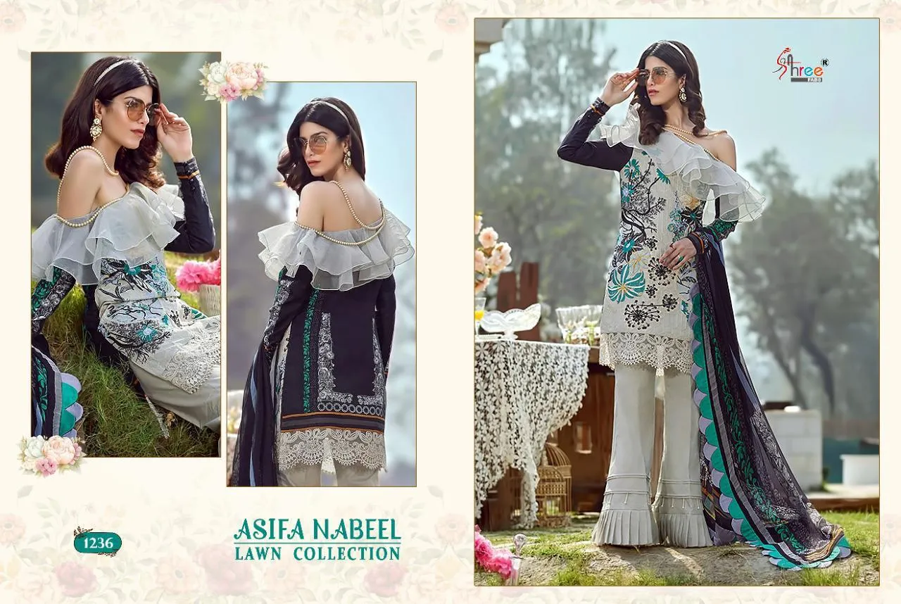 SHREE FAB ASIFA NABEEL LAWN COLLECTION PAKISTANI CASUAL WEAR SUIT