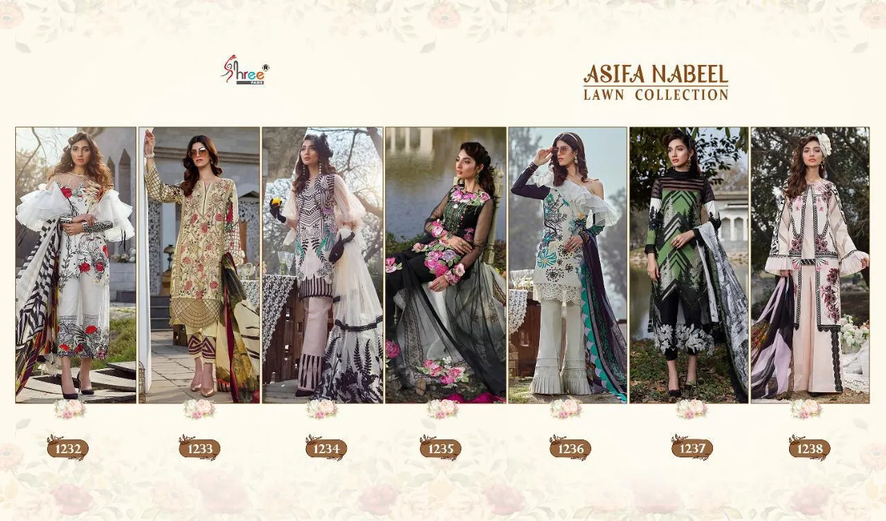 SHREE FAB ASIFA NABEEL LAWN COLLECTION PAKISTANI CASUAL WEAR SUIT