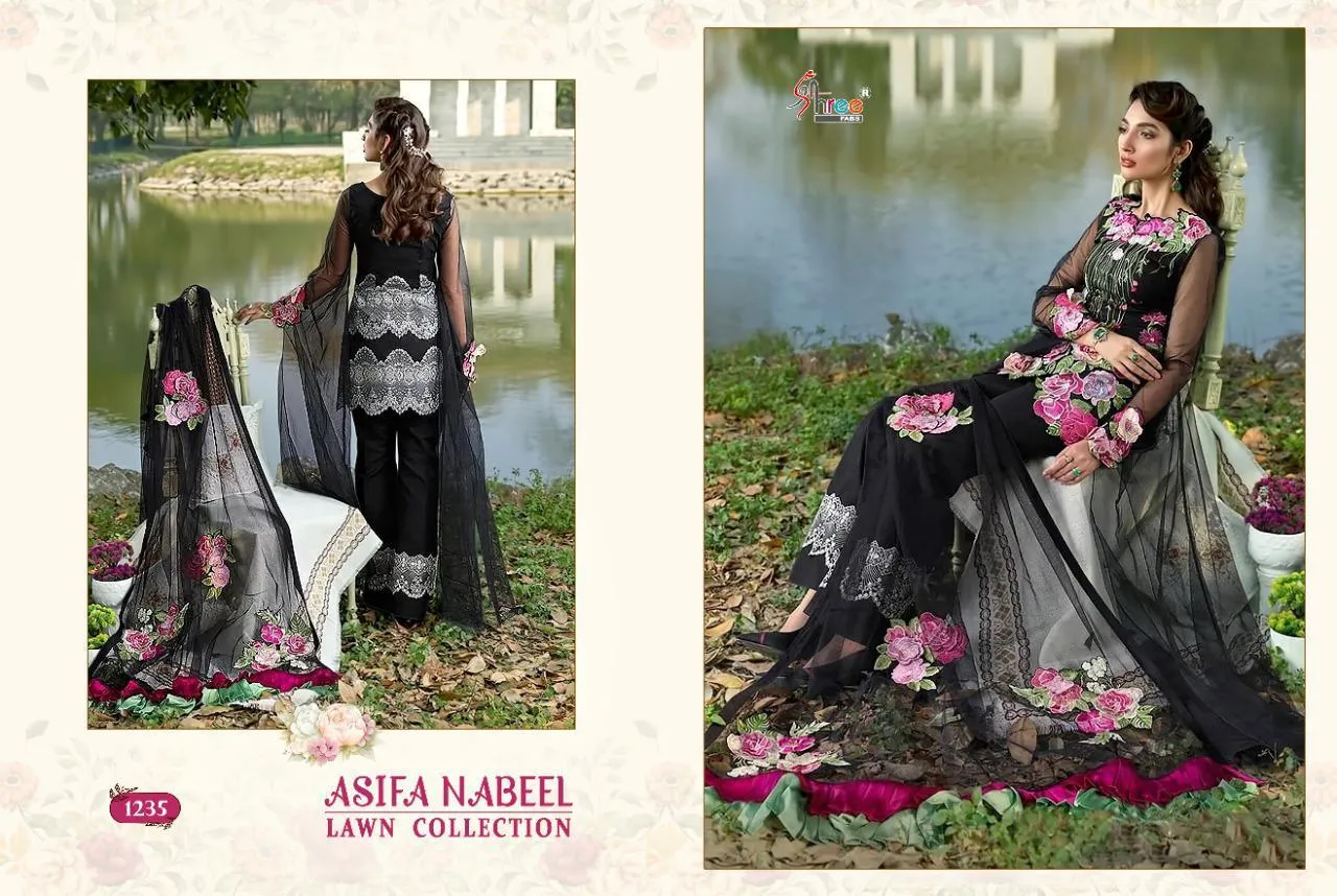 SHREE FAB ASIFA NABEEL LAWN COLLECTION PAKISTANI CASUAL WEAR SUIT