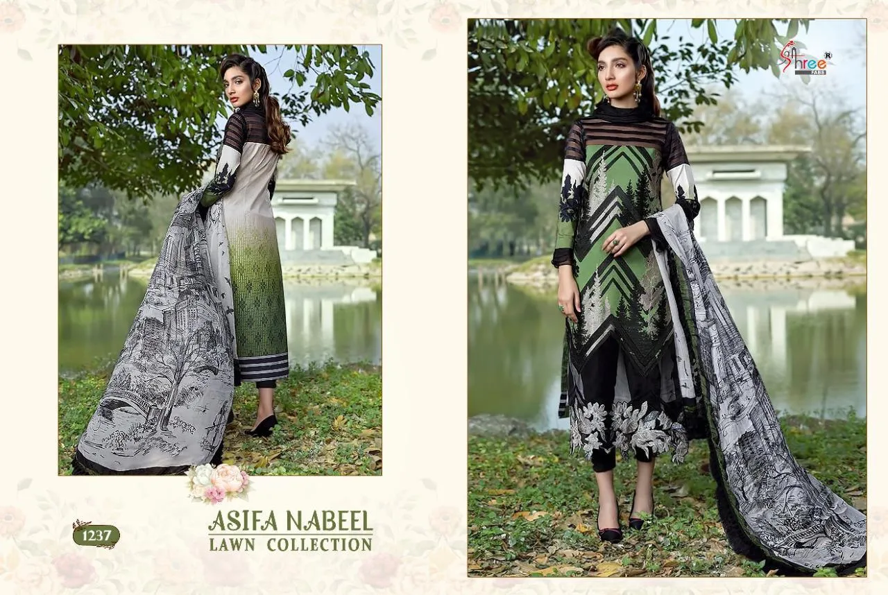 SHREE FAB ASIFA NABEEL LAWN COLLECTION PAKISTANI CASUAL WEAR SUIT