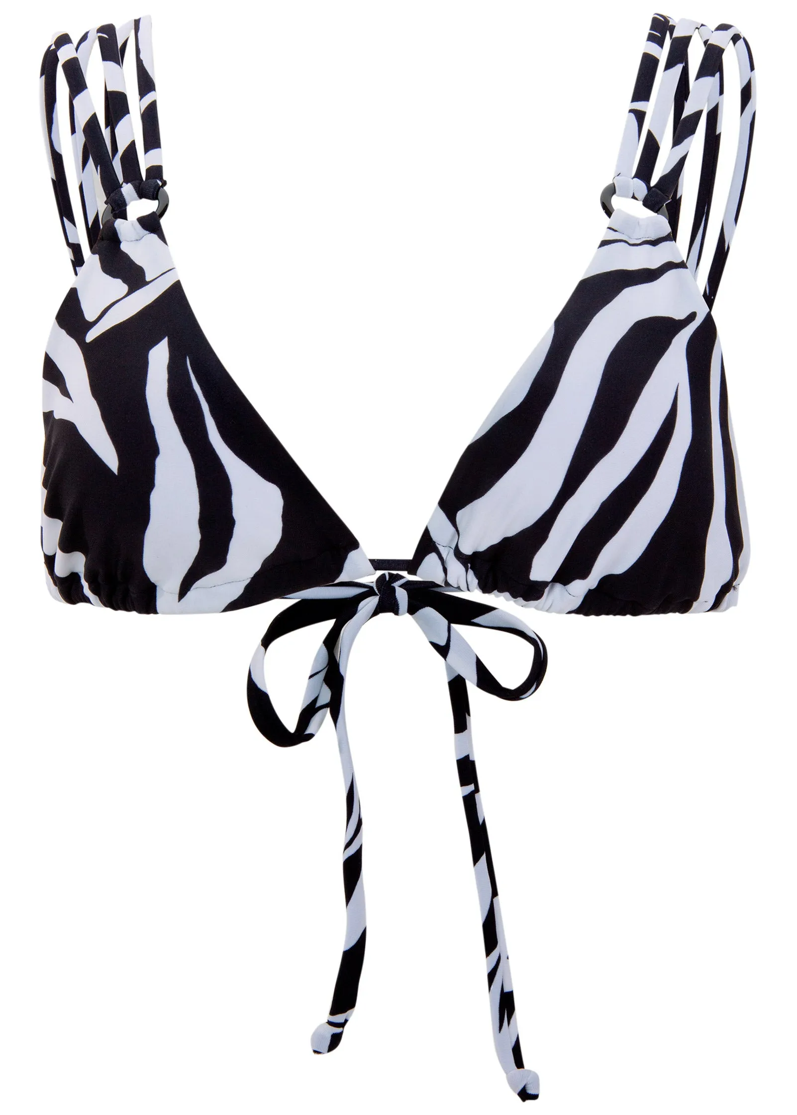 Strappy Triangle Bikini Top - Ocean Bliss