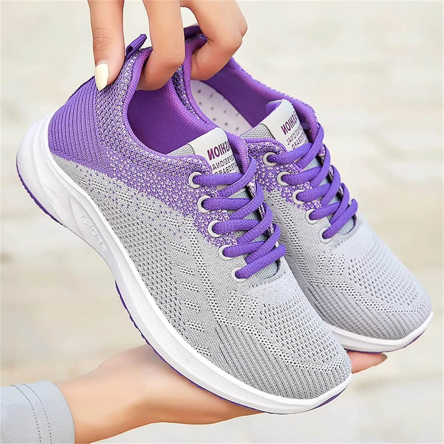 Tennis Shoes Womens Lightweight Comfortable Lace up Womens Running Shoes Wide Width Casual Shoes White Sneakers Brown Tennis Shoe Cross Trainer Shoe