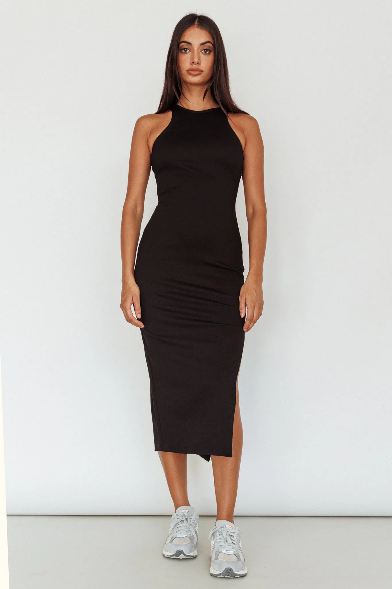 Voyage Racerback Midi Dress Black