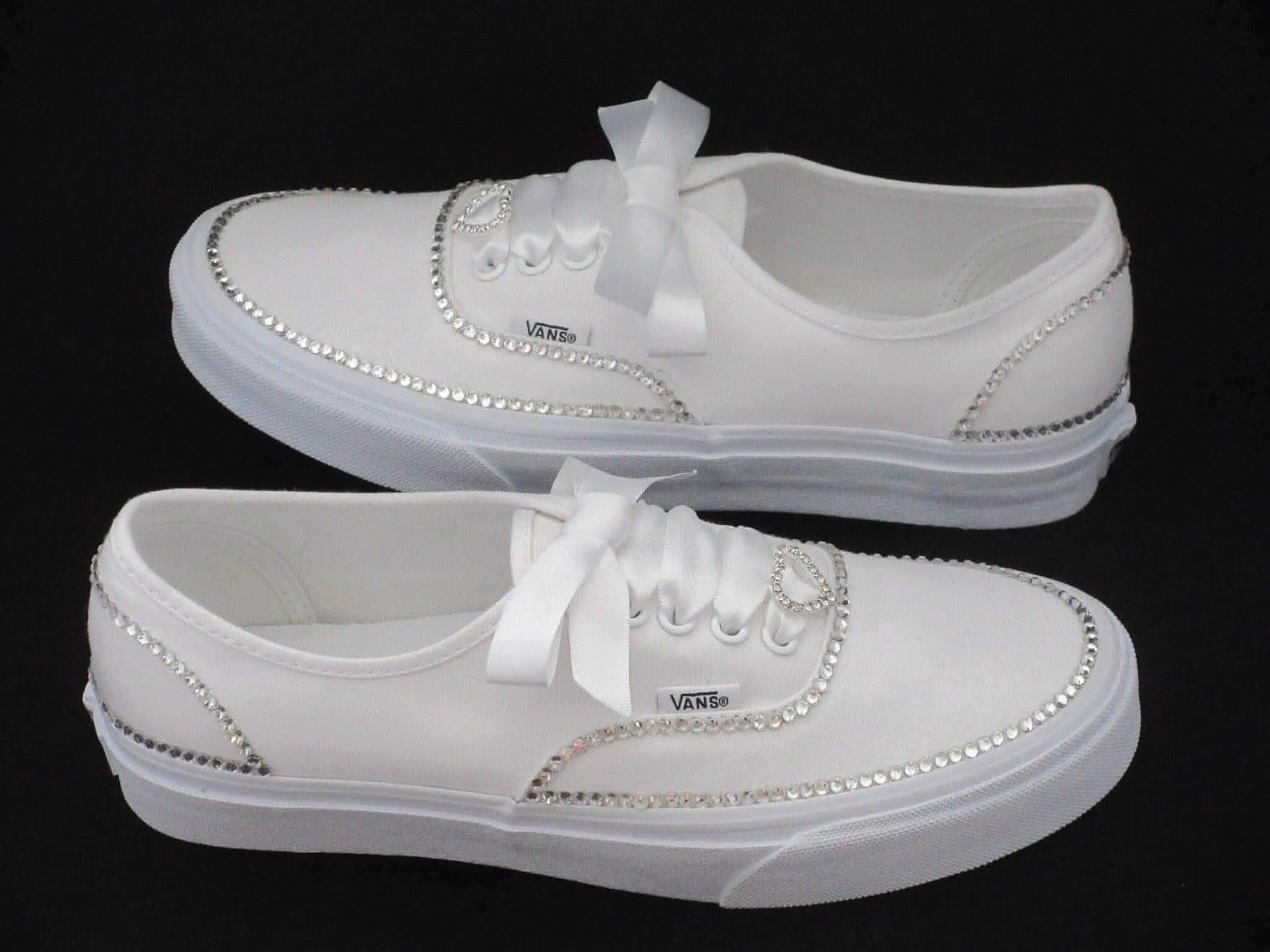 Wedding Vans, Bridal Custom Crystal Vans.