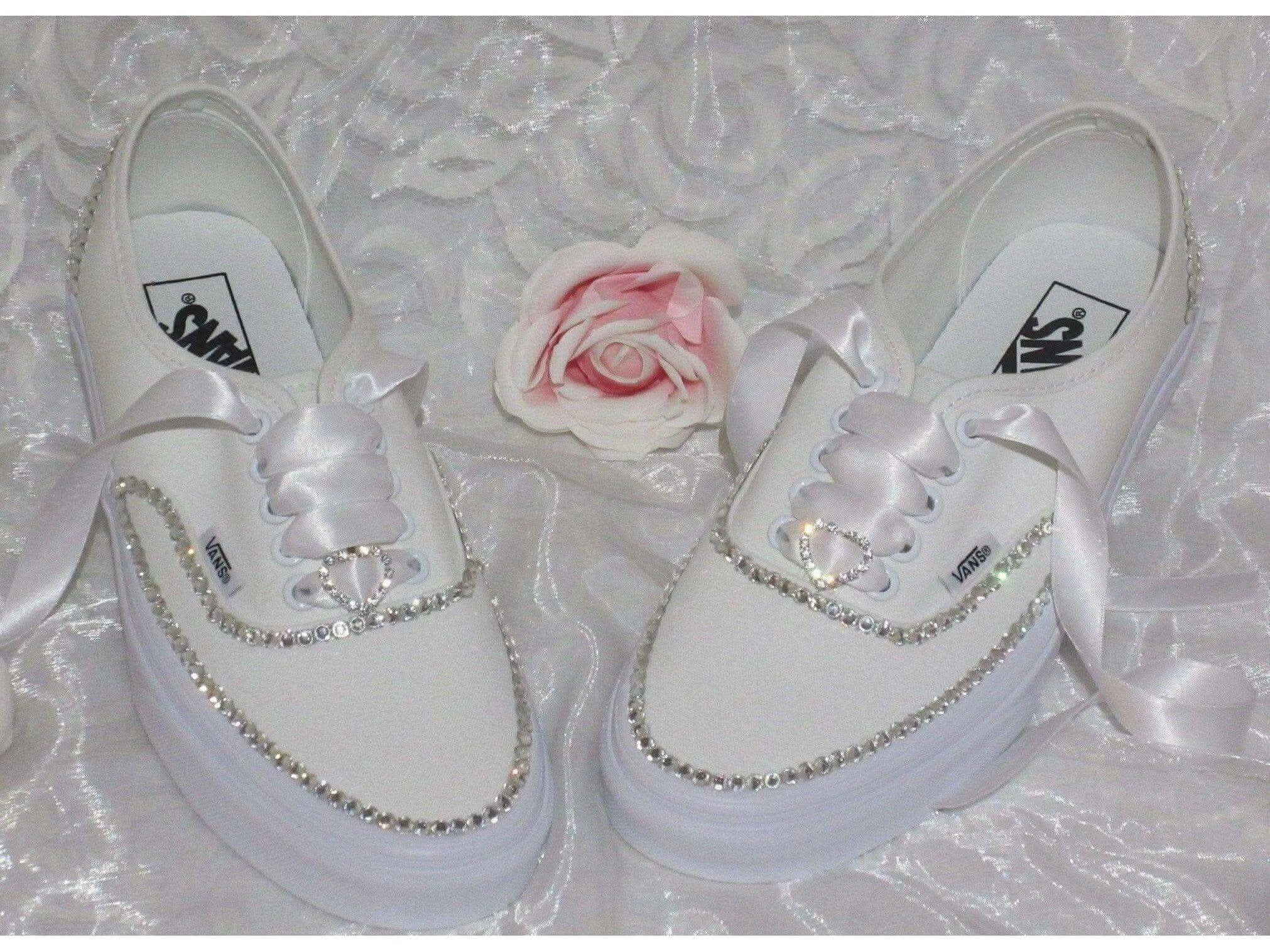 Wedding Vans, Bridal Custom Crystal Vans.