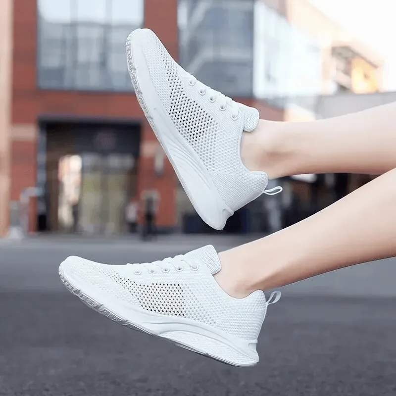 Women's Lace-up Mesh Breathable Walking Tennis Shoes - SF1710