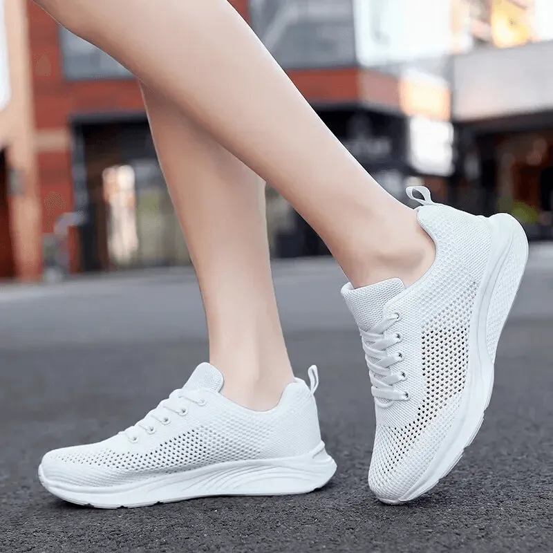 Women's Lace-up Mesh Breathable Walking Tennis Shoes - SF1710