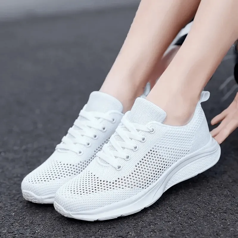 Women's Lace-up Mesh Breathable Walking Tennis Shoes - SF1710