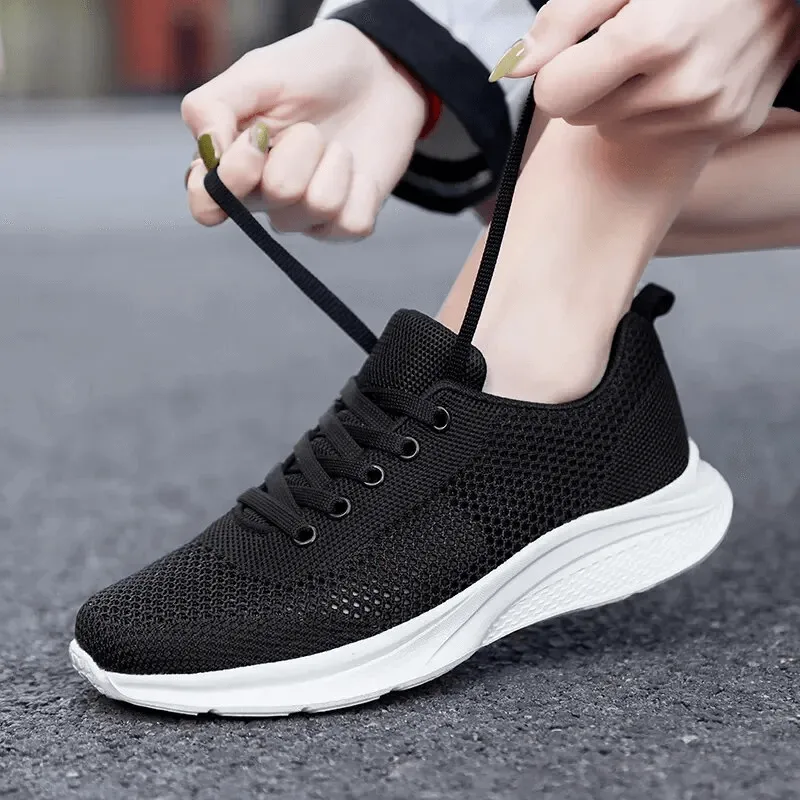 Women's Lace-up Mesh Breathable Walking Tennis Shoes - SF1710