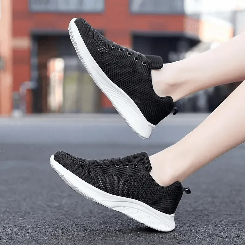 Women's Lace-up Mesh Breathable Walking Tennis Shoes - SF1710