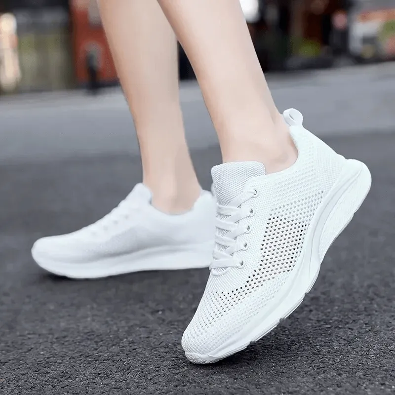 Women's Lace-up Mesh Breathable Walking Tennis Shoes - SF1710