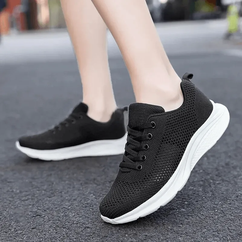 Women's Lace-up Mesh Breathable Walking Tennis Shoes - SF1710