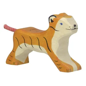 Wooden Running Tiger Cub